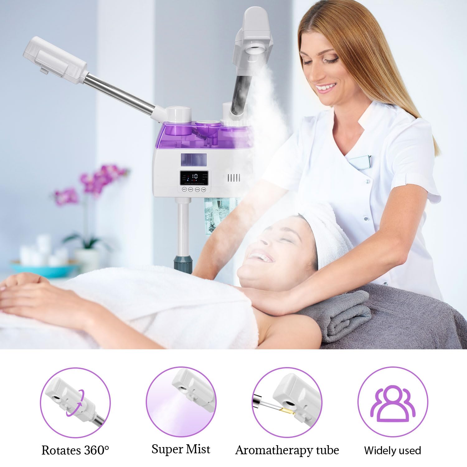 Amazon.com: 3 in 1 Facial Steamer,Professional Facial Steamer with